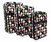 3 Piece MultiColor Large Polka Dot Suitcase Set Luggage
