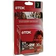TDK 2X DVD-RW 8CM 1.4 GB DVD-RW 3 Pack in Jewel Case TDK 2X DVD-RW 8CM 1.4 GB DVD-RW 3 Pack in Jewel Case