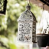 FABULIV LA3001 Large Antique White Decorative Vintage Candle Lantern RS.1999.00 (52.00% Off) - Amazon