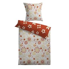 Kinzler B-02727 / 36 Bettw�sche Elea 2-teilig 80 x 80 cm und 135 x 200 cm Mikrofaser Flanell, terra