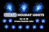 Solar Blue Safety Lights - 20 Large 2 Inch Very Bright Blue LED Stringed 12 Foot Long