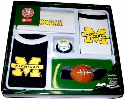 Michigan Wolverines Haddad Accessories 5 Piece Infant Gift Set (3-6 months)