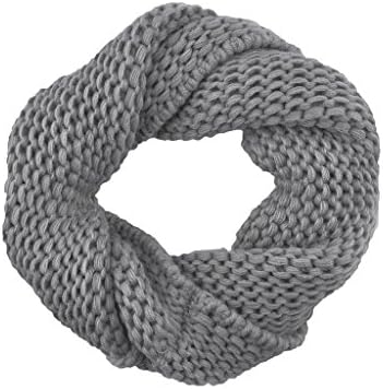 Lifemall SF Women's Sweater Scarf Winter Warm Knitted Infinity Circle Scarf (Gray)