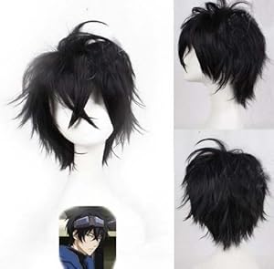 Topbill Anime KARNEVAL Party Cosplay Wigs Curly (black)