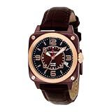 Torgoen Swiss Women's T15501 Zulu Quartz Gold-Plated Leather Strap Watch
