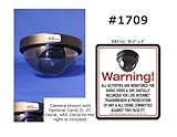 VAS #1709 Mini Dome Dummy Camera w Motion Activated Blinking LED w (1)#145 Decal