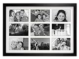 Malden Linear Wood Matted 4x6 Collage Black Picture Frame