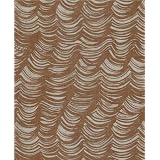 Fitted Bassinet Sheet - Brown Waves - Made In USA by sheetworld