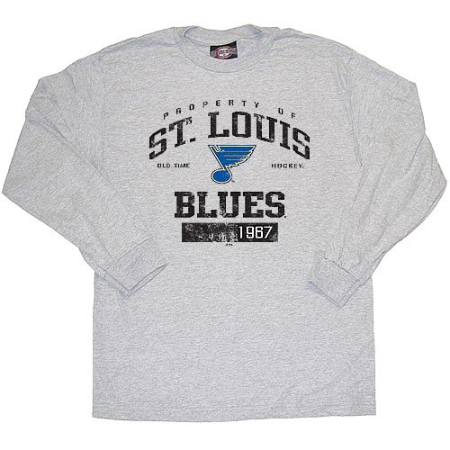 St. Louis Blues - Blues Old Time Hockey Gray Gilbert L/S Tee