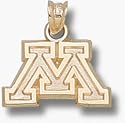 Minnesota Golden Gophers Block "M" Pendant - Gold Plated Jewelry