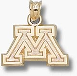 Minnesota Golden Gophers Block M Pendant - 10KT Gold Jewelry