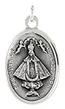 Sterling Silver San Juan De Los Lagos Medal 15/16' X 5/8' (24 mm X 16 mm).
