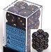 Chessex Dice d6 Sets: Lustrous Shadow with Gold - 16mm Six Sided Die (12) Block of Dice