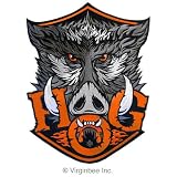 HUGE HOG WILD BOAR HEAD MOTOR BIKER LEATHER JACKET VEST EMBROIDERY MOTORCYCLE OWNER PATCH H.O.G. HUGE HOG WILD BOAR HEAD MOTOR BIKER LEATHER JACKET VEST EMBROIDERY MOTORCYCLE OWNER PATCH H.O.G.