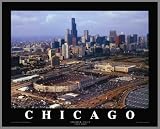Chicago Bears - Old Soldier Field Aerial - Lg - Plaque Mounted & Laminated Print