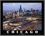 Chicago Bears - Old Soldier Field Aerial - Lg - Wood Mounted Poster Print