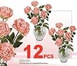 12 pieces of 23 inches Dry Look Artificial Rose Spray _Coral