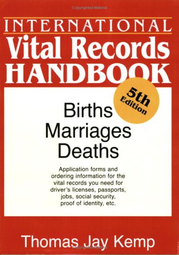 International Vital Records Handbook. 5th Edition International Vital Records Handbook. 5th Edition