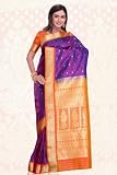 Magenta Tana Art Indian Silk Sari with designer Mustard Pallu