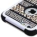 Iphone 6 plus case, Luckyphone (TM) Slim Fit IPhone 6 Plus (5.5 inch) Hybrid Triple Layer Tuff Verge Merge Shield Heavy Duty Hard Cover Dynamic Fitted Skin Case Symbiosis Protector + Clear LCD Screen Protector Shield Guard + Touch Screen Stylus Pen (Zebra Leopard/Black TUFF w/ stand)