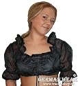 Dirndlbluse Trachtenbluse Bluse Transparent Dirndl Schwarz