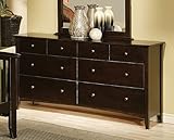 Mission Style Cappuccino Finish Hardwood Storage Chest Dresser
