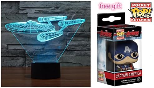 SUAVER 3D Bulbing Light ton LED lamp 7 Colors Change Kids Room Art Sculpture Lights Produces Unique Lighting Effects and 3d Visualization gift for boys girls kids--Battleship