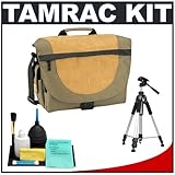 Tamrac 3537 Express 7 Digital SLR Camera Bag (Khaki) + Tripod + Accessory Kit for Canon Rebel T3, T3i, T1i, T2i, EOS 60D, 50D, 5D, 7D, Nikon D3000, D3100, D5000, D7000, D300s, Olympus Evolt E-5, E-30, E-620 and Sony Alpha A560, A580, A33, A55