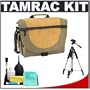 Tamrac 3537 Express 7 Digital SLR Camera Bag (Khaki) + Tripod + Accessory Kit for Canon Rebel T3, T3i, T1i, T2i, EOS 60D, 5D, 7D, Nikon D3000, D3100, D5000, D5100, D7000, D300s, Olympus Evolt E-5, E-30, E-620 & Sony Alpha A560, A580, A33, A35, A55