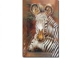 Zebra Bild 40x70 Wohnzimmer Dekoration Baby Afrika Deko