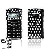 LG EnV2 VX9100 Cell Phone Black/White Polka Dot Design Protective Case Faceplate Cover