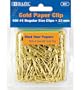 Bazic Paper Clips, No.1 Regular (33mm), Gold, 100 per Pack (Case of 72)