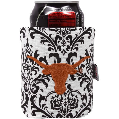 Texas Longhorns Black-White Wallpaper Canvas Can Coolie