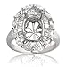 Diamond & 18k White Gold Engagement Ring Mounting