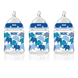 NUK Fashion Orthodontic Bottle, Boy, 5 Ounce, 3-Count