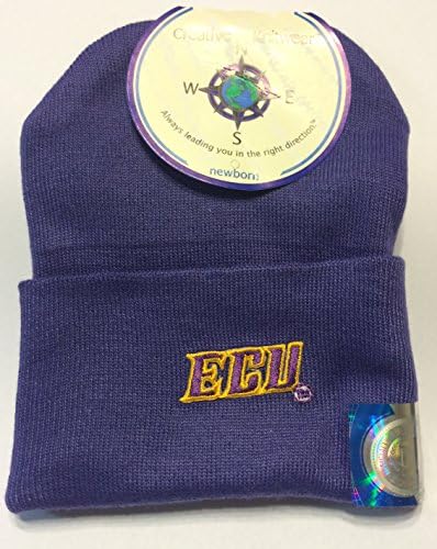 East Carolina ECU Pirates Baby Knit Cap, Newborn, Purple