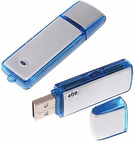 ALSstore 16GB Spy USB Voice Recorder - Rechargeable Digital Audio Recorder - Hidden Pen Drive Dictaphone - Record Meetings, Lectures, Interviews(BLACK)