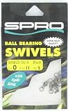 Ball Bearing Swivel w/2 Split Rings Black Size 0 5per pk