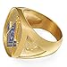 Size 7-15 Gold Plated Stainless Steel Masonic Ring Signet Mason Masters Cocktail Party Punk
