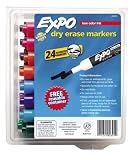 Sanford EXPO Low Odor Assorted Colors Dry Erase Chisel Marker 24 Pack (80395)