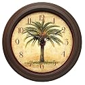 The Cabana 12" Resin Palm Tree Wall Clock