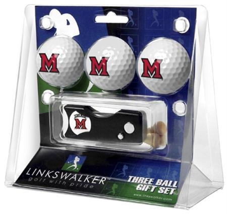 Miami Ohio Redhawks Ncaa Spring Action 3 Golf Ball Gift Packs