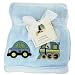 Kids Line Pram Boa Blanket with Car Embroidery (Blue)