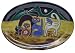 MARA STONEWARE COLLECTION - 16" Oval Serving Platter Collectible Plate / Dish - Abstract Kitten Cat Design