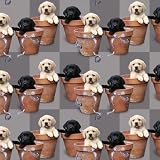 Potted Pups Labrador Puppy Gift Wrap