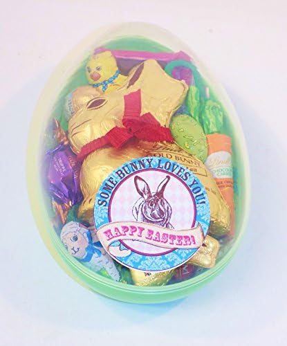 'Some Bunny Loves You' Chocolate Filled Easter Egg Basket Filled with Lindt, Ghirardelli, Godiva and Ferrero