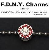 FDNY CHARM W/ BRACELET - STERLING SILVER