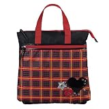 Ripstop Nylon Embellished Tote - Red Paris Plaid