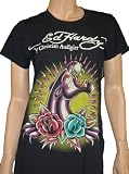 Ed Hardy women's plus size Panther & Roses Shirt