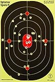 12" X 18" Bulleye Splatter Spots Targets 10, 25, 50 100 Packs See Your Hits Instantly